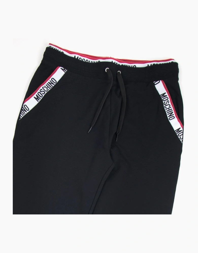 Moschino Underwear Pocket Tape Logo Jogging Pants Black