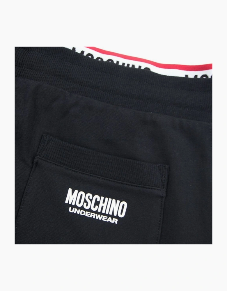 Moschino Underwear Pocket Tape Logo Jogging Pants Black