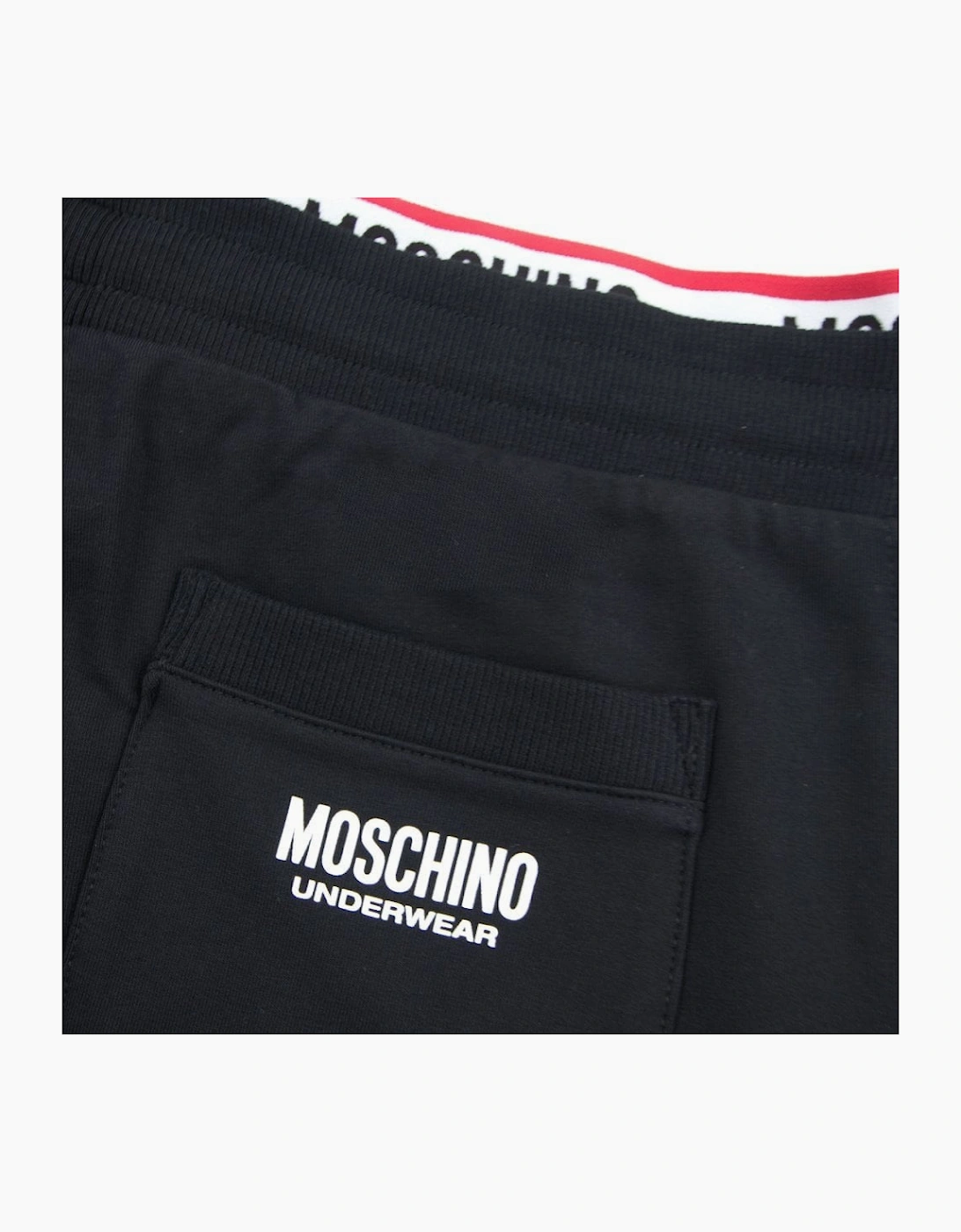 Moschino Underwear Pocket Tape Logo Jogging Pants Black