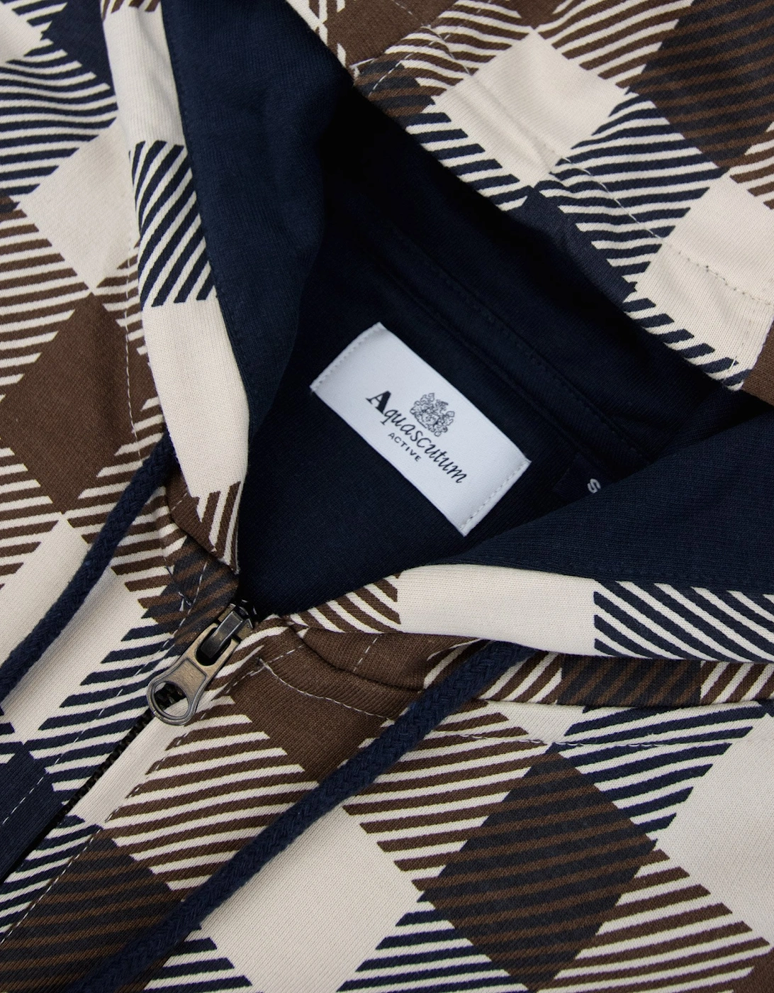 Aquascutum Macro Iconic Hoodie Navy 11