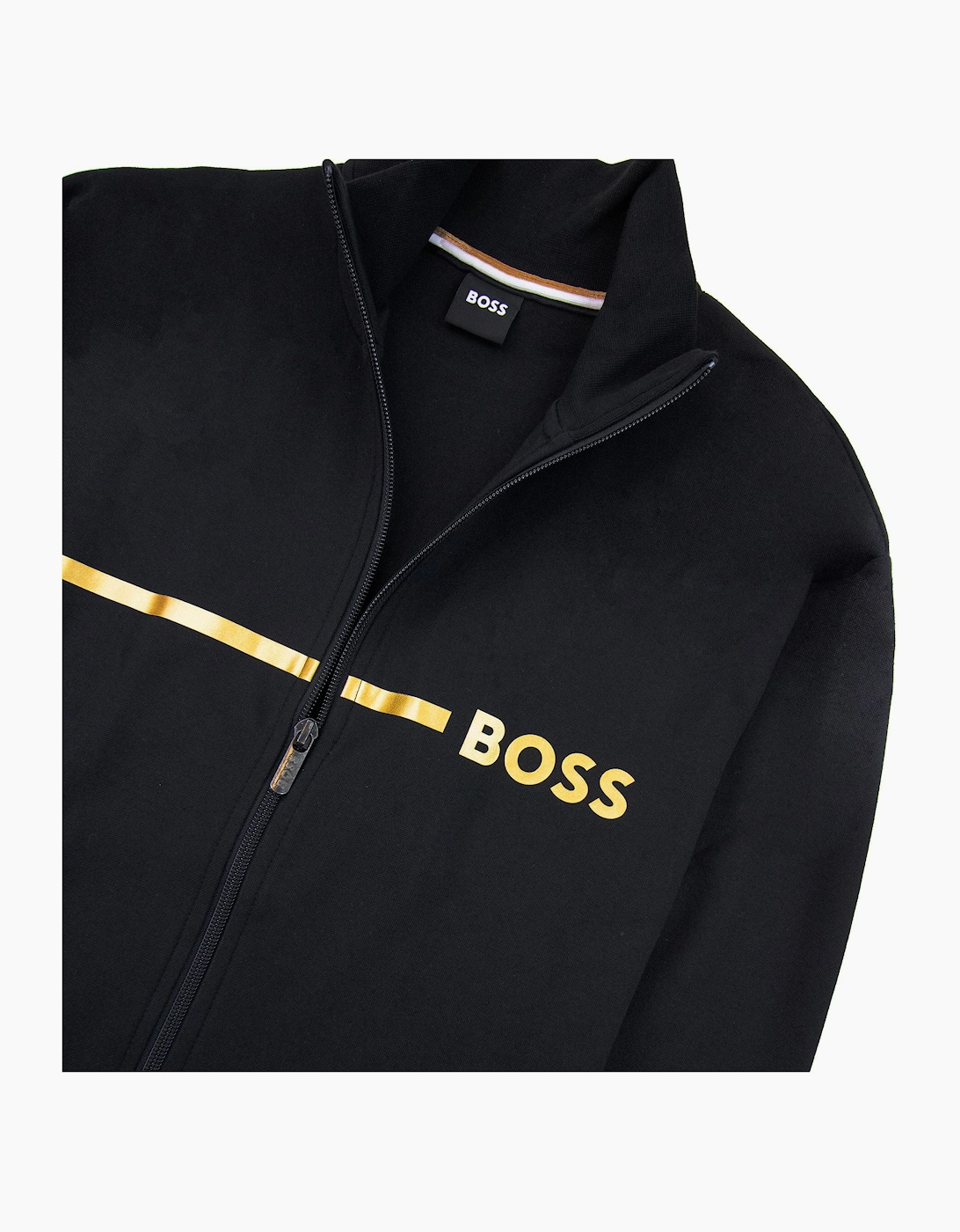 Hugo Boss Stripe Logo Tracksuit Jacket Black 001