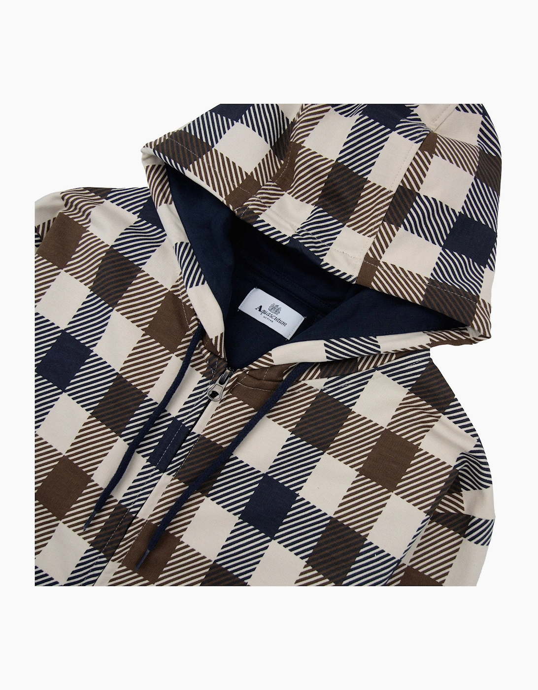 Aquascutum Macro Iconic Hoodie Navy 11