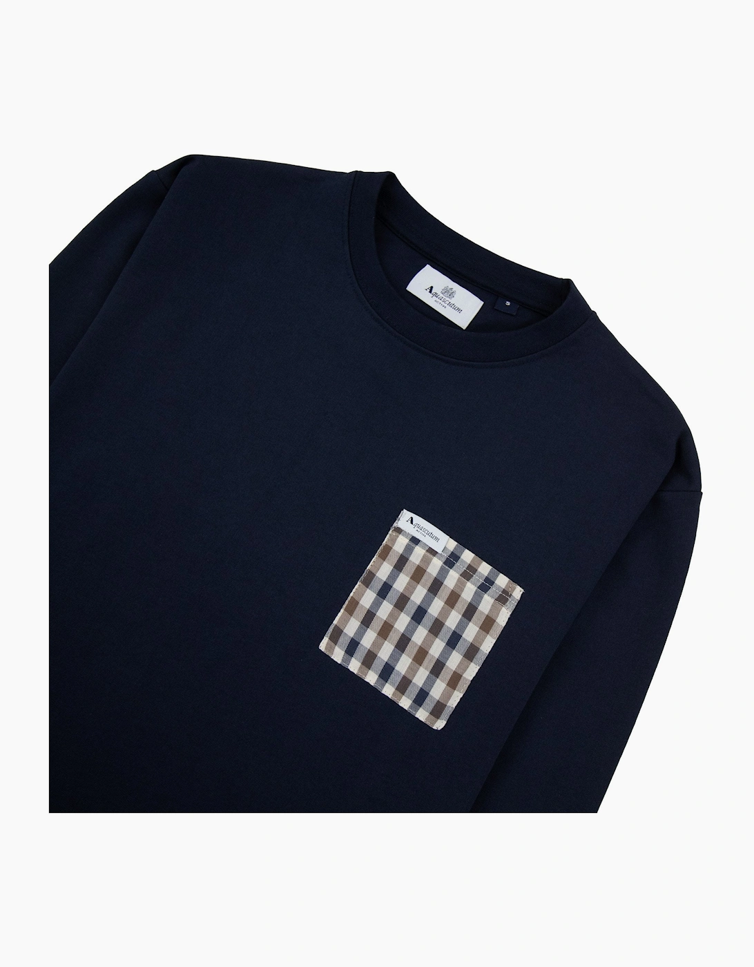 Aquascutum Iconic Pocket Crewneck Navy 11