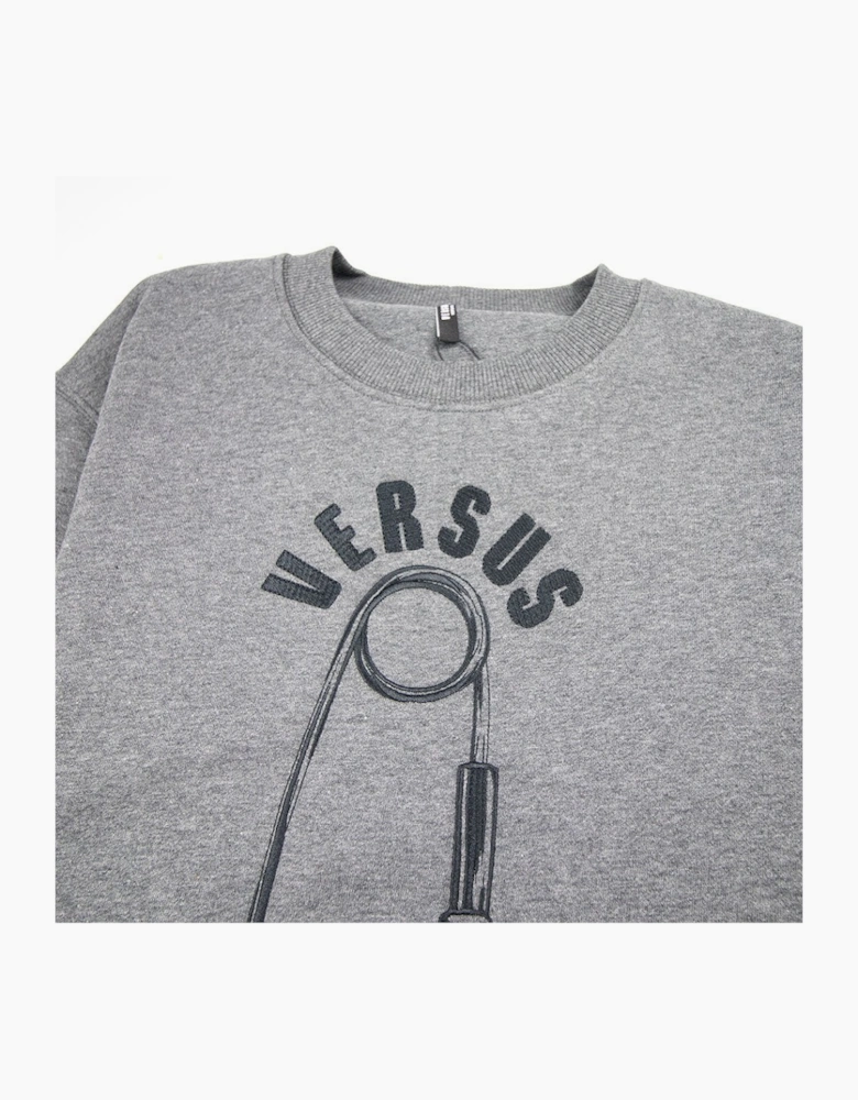 Versace Versus Safety Pin Sweatshirt Grey