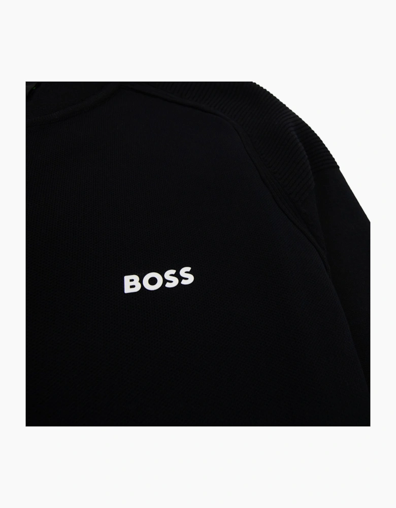 Hugo Boss Zalfar Zip Bomber Sweatshirt Black 001