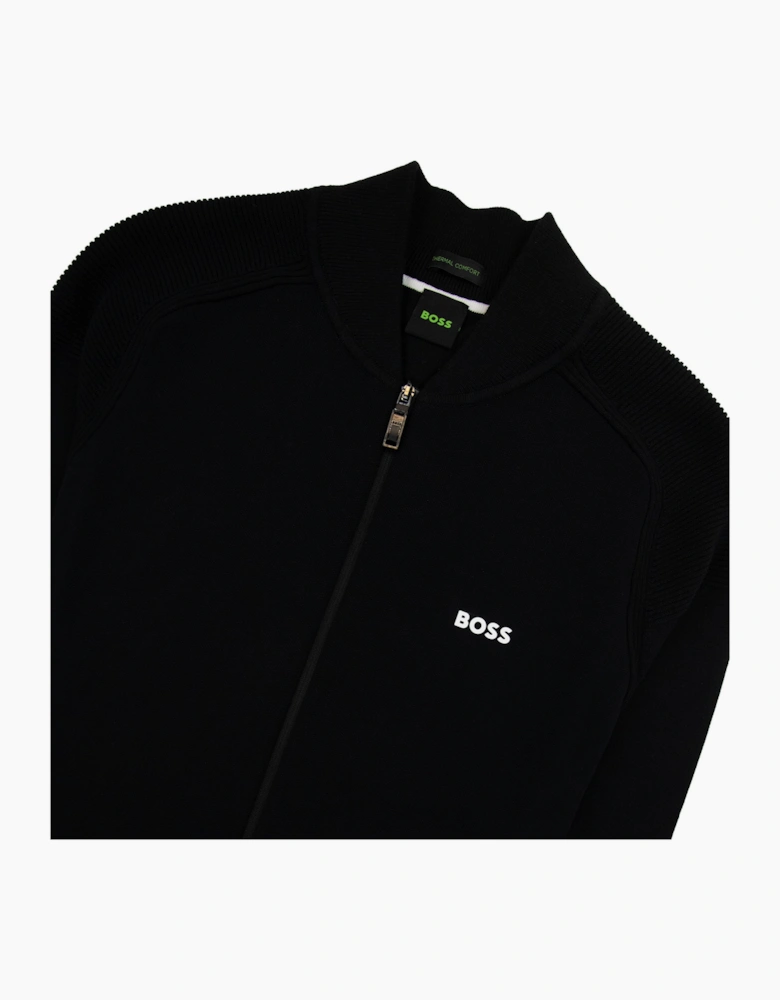 Hugo Boss Zalfar Zip Bomber Sweatshirt Black 001