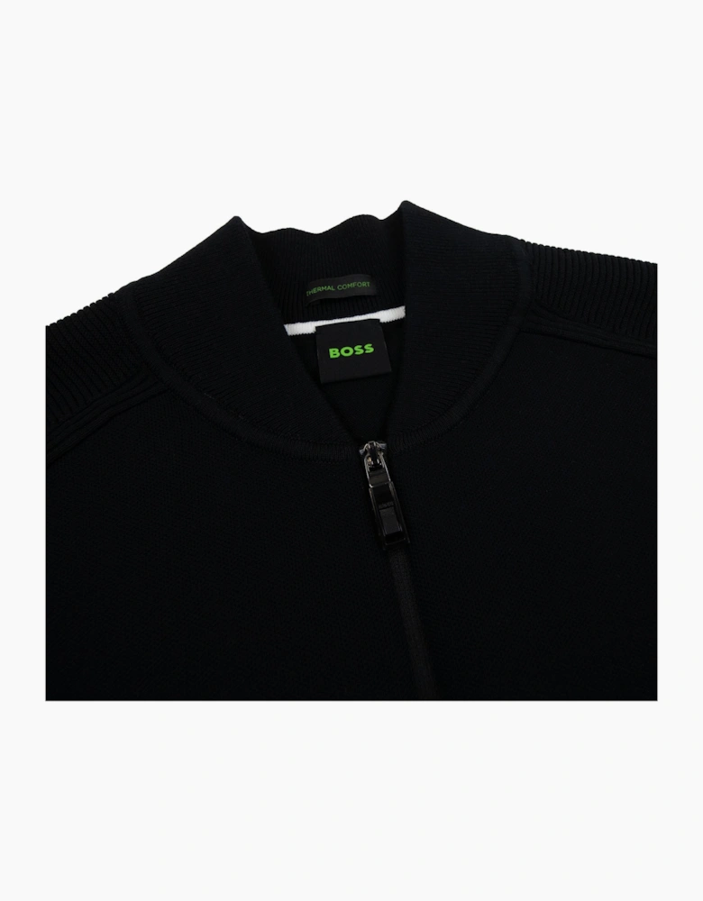 Hugo Boss Zalfar Zip Bomber Sweatshirt Black 001