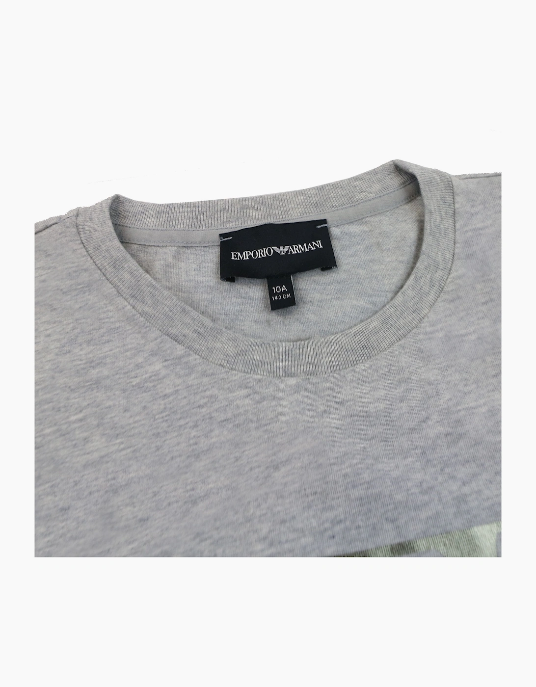 Emporio Armani Jnr T-shirt And Shorts Set With Metal Prints Grey/black