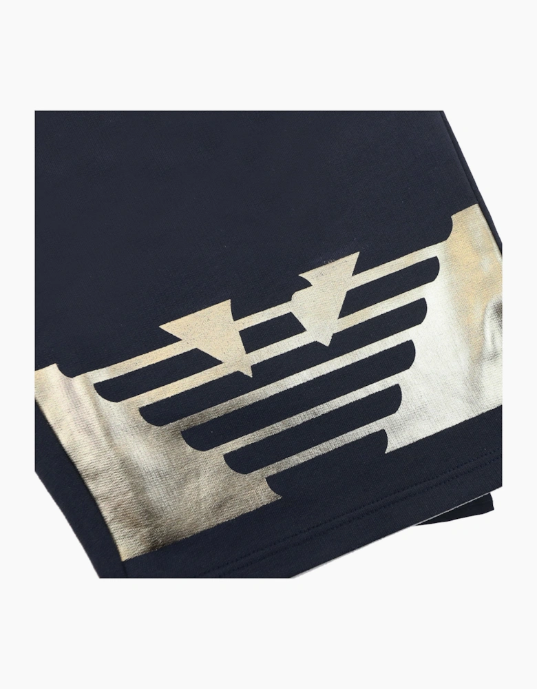 Emporio Armani Jnr T-shirt And Shorts Set With Metal Prints Grey/black