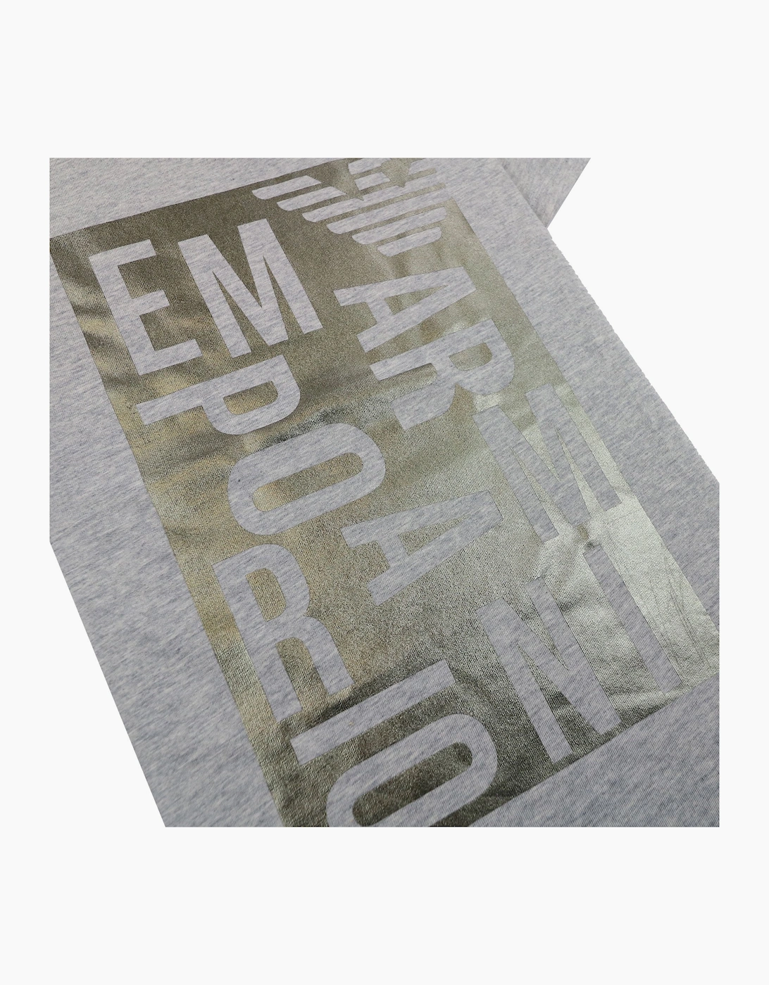 Emporio Armani Jnr T-shirt And Shorts Set With Metal Prints Grey/black