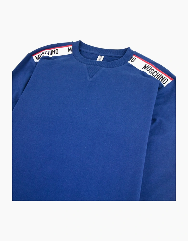Moschino Underwear Shoulder Tape Logo Sweatshirt  Blue 0290