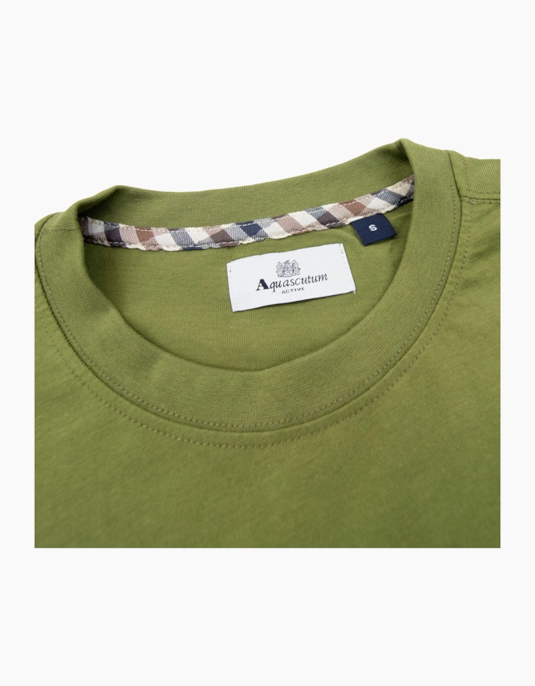 Aquascutum Active Small Logo T Shirt Army Green