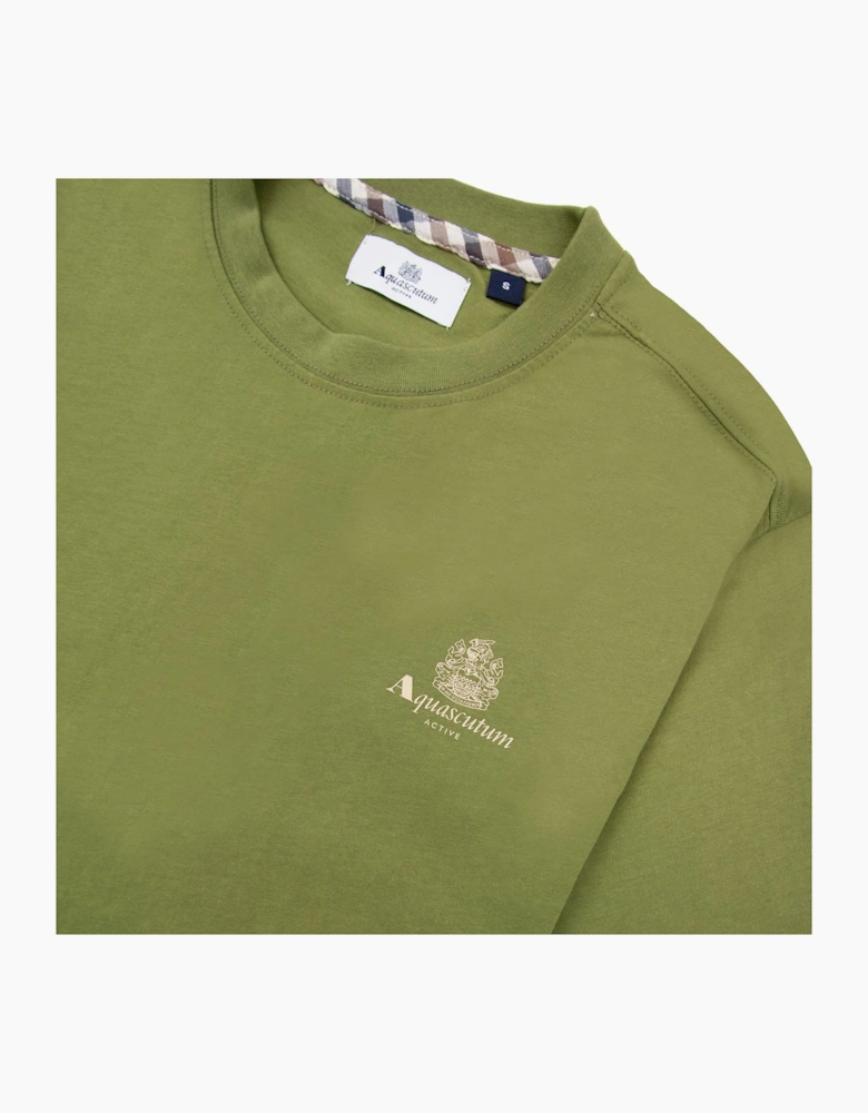 Aquascutum Active Small Logo T Shirt Army Green