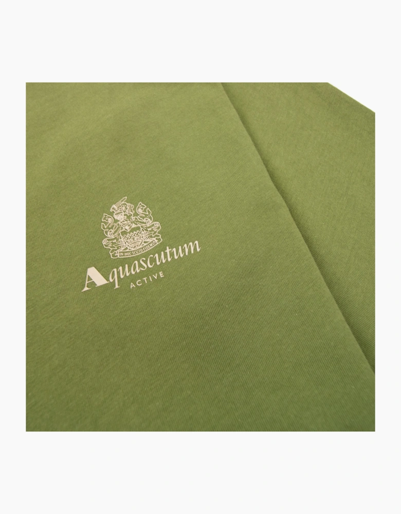 Aquascutum Active Small Logo T Shirt Army Green