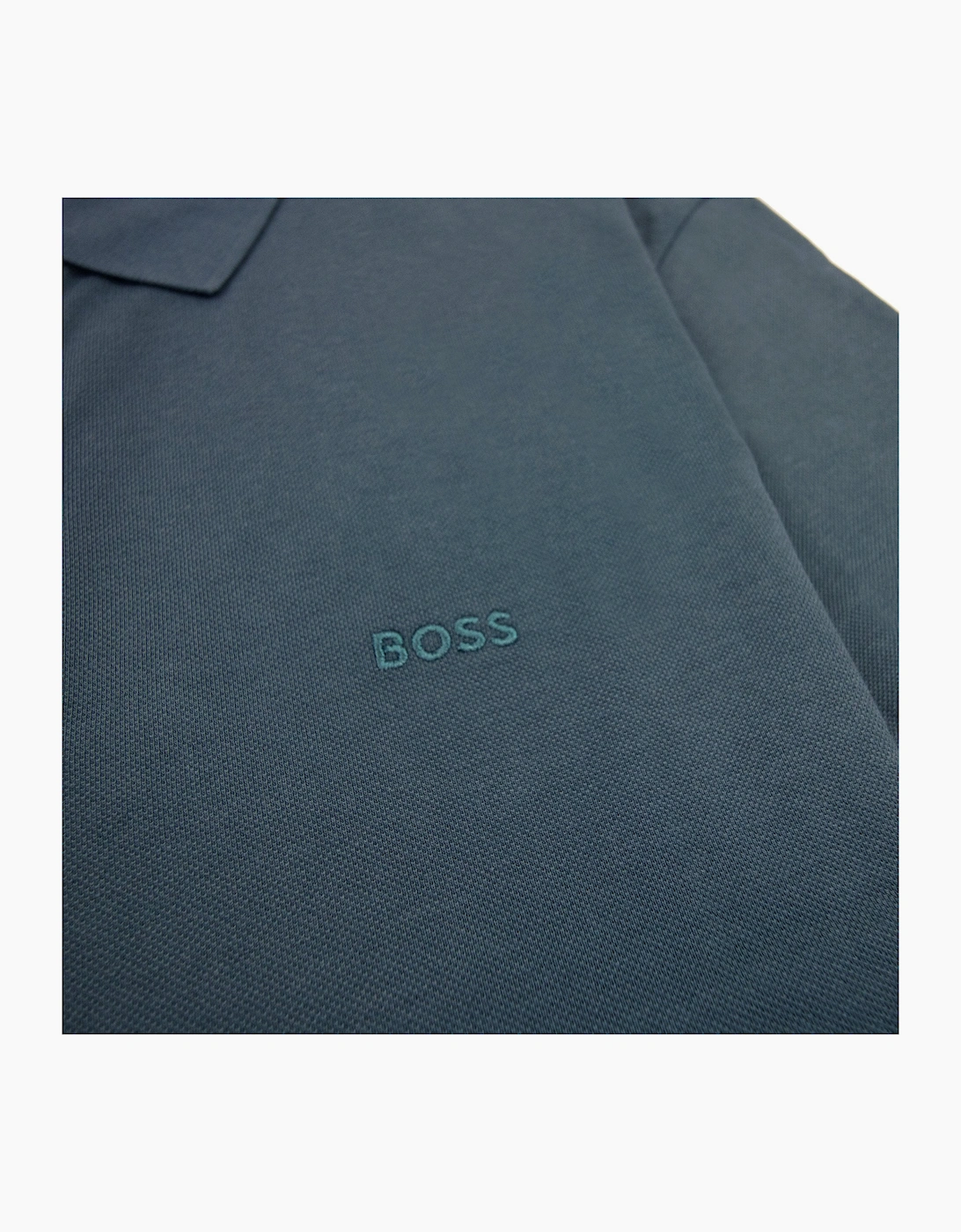 Hugo Boss Pallas Embroidered Logo S/s Polo Turquoise 445