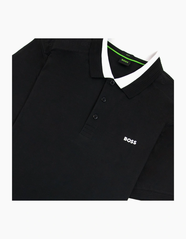 Hugo Boss Paule Insert Logo Polo Shirt Black 001