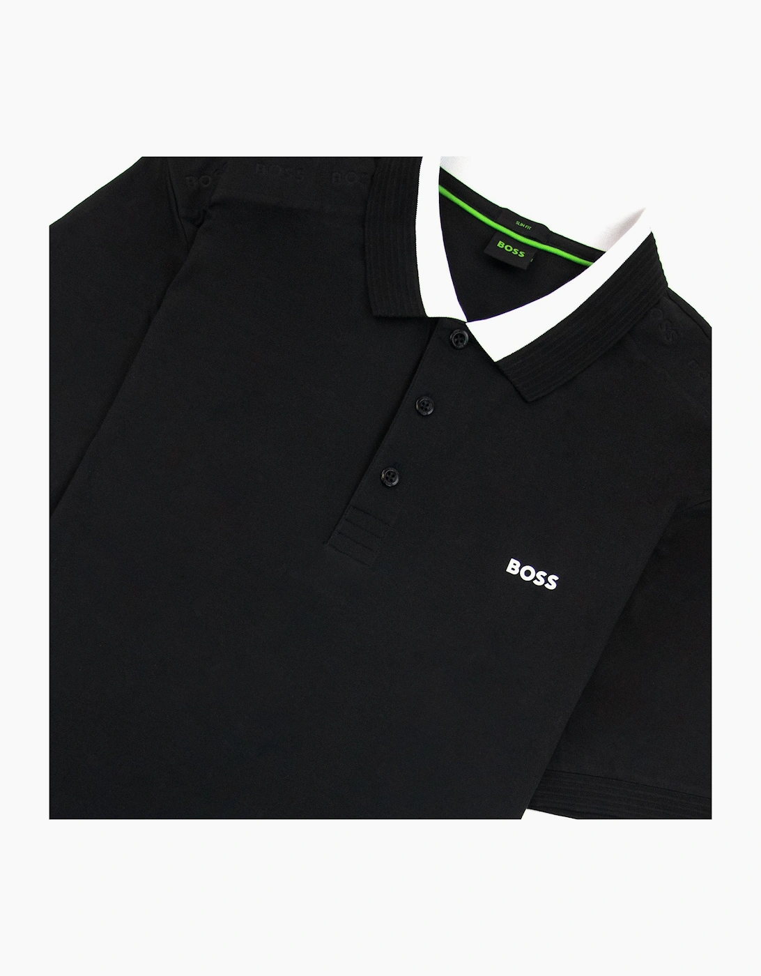Hugo Boss Paule Insert Logo Polo Shirt Black 001