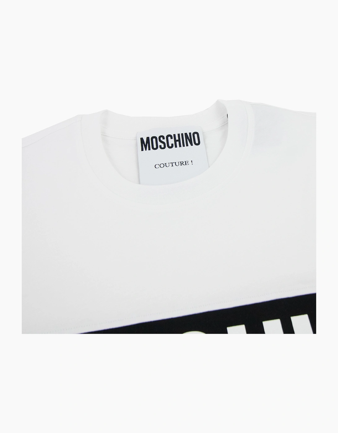 Moschino Couture Block Logo Print T Shirt White 2001