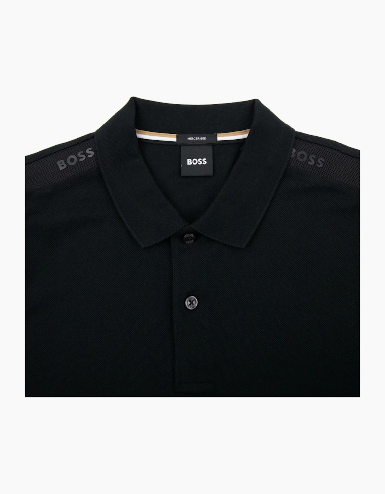 Hugo Boss Parlay 175 Logo Insert S/s Polo Black 001