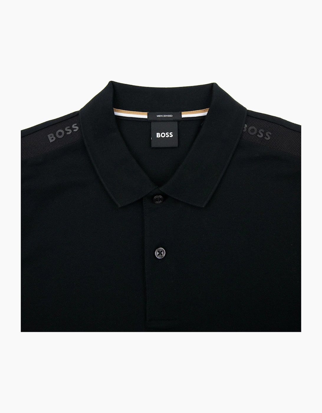 Hugo Boss Parlay 175 Logo Insert S/s Polo Black 001