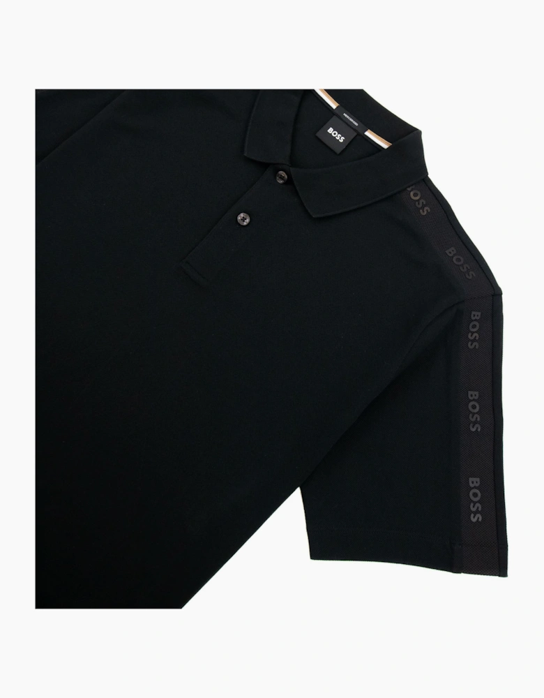 Hugo Boss Parlay 175 Logo Insert S/s Polo Black 001