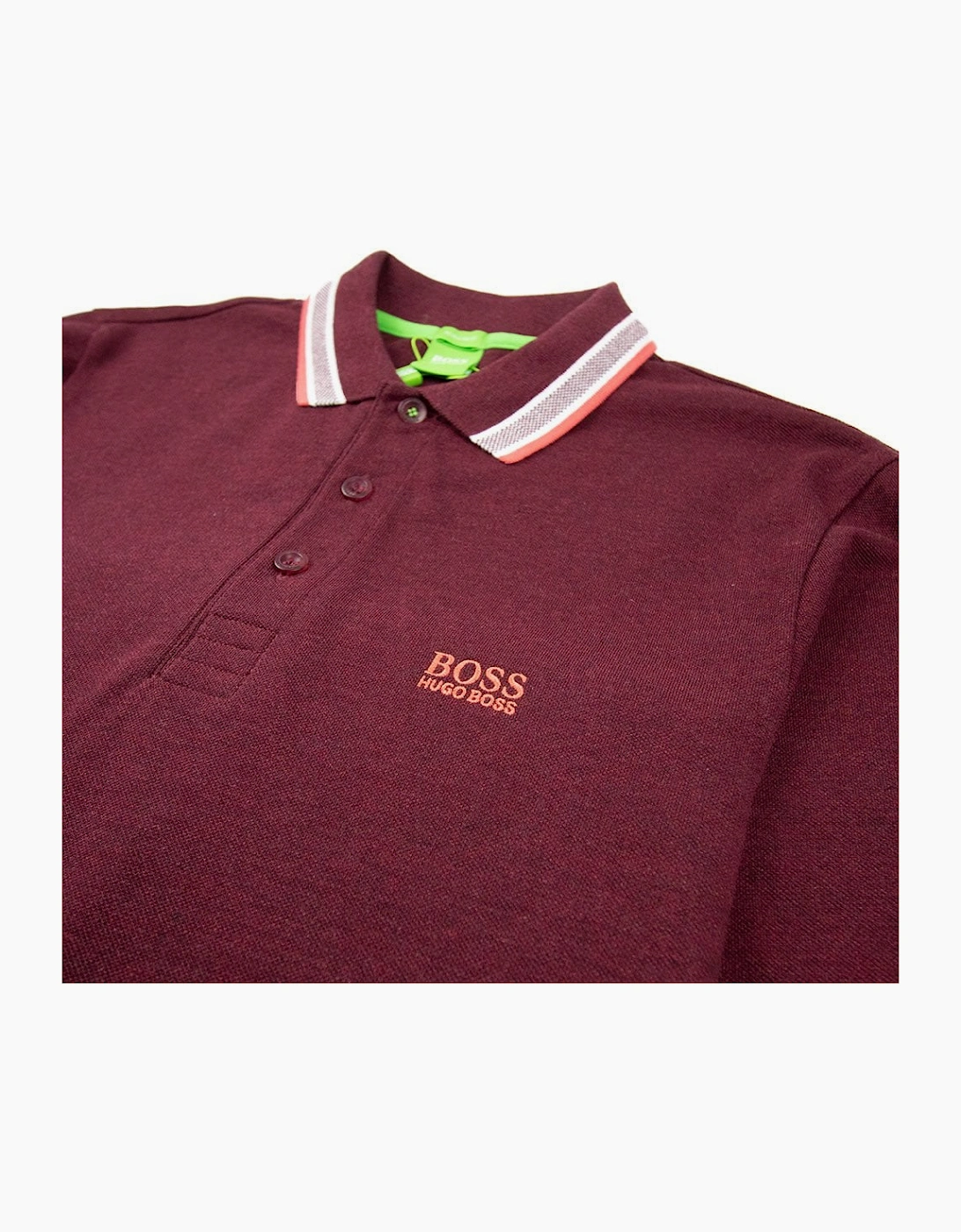Hugo Boss Plisy 1 Long Sleeve Polo Burgundy