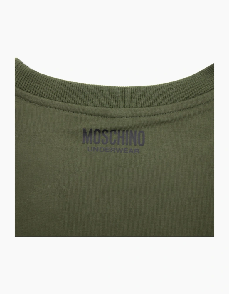 Moschino Underwear Tape Logo Sweatshirt Khaki 0430