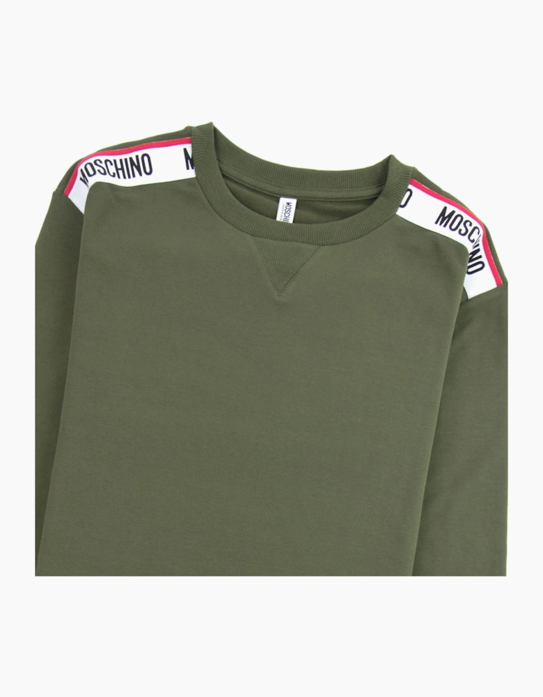 Moschino Underwear Tape Logo Sweatshirt Khaki 0430