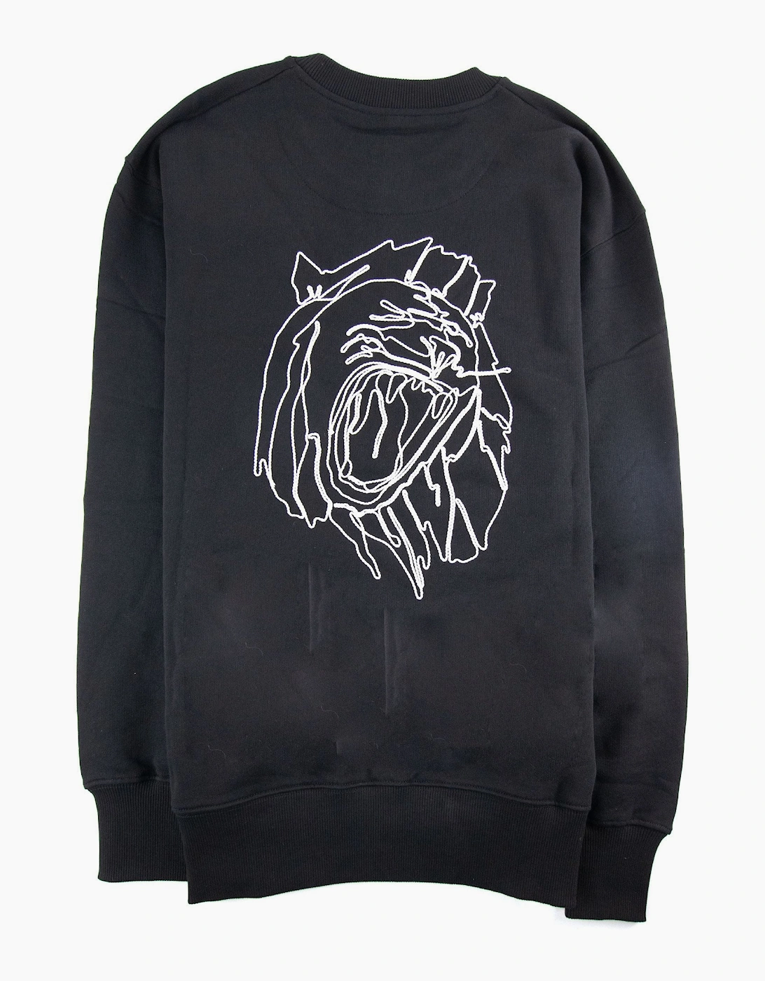 Versace Versus Embroidered Lion Logo Sweatshirt Black