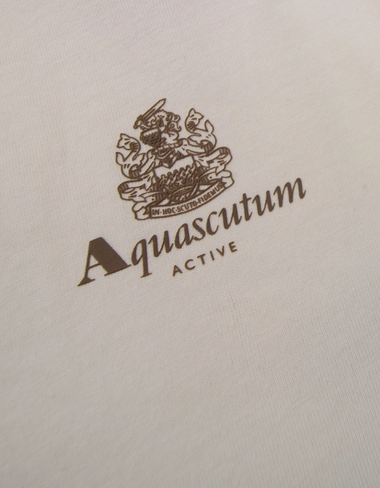 Aquascutum Active Small Logo T Shirt Old White