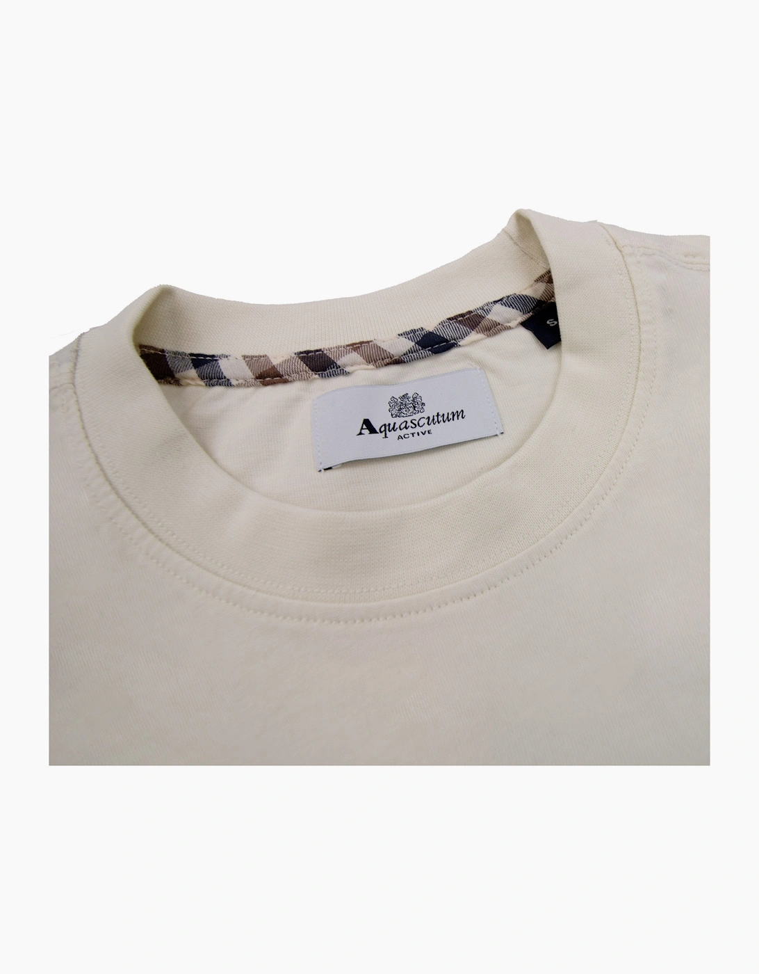 Aquascutum Active Small Logo T Shirt Old White
