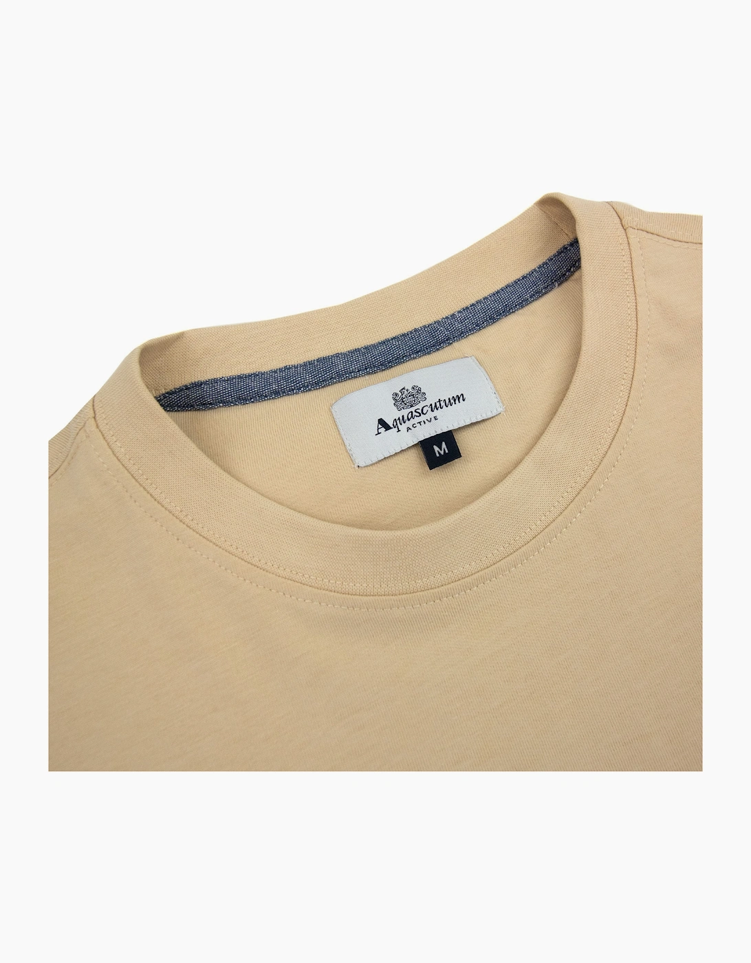 Aquascutum Active Club Check Pocket T Shirt Beige 03