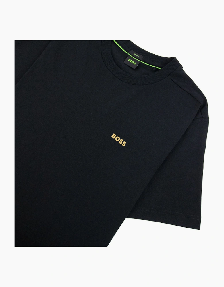 Hugo Boss Contrast Printed Logo Tee Black 002