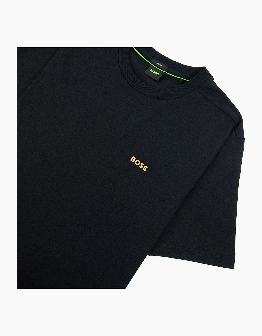 Hugo Boss Contrast Printed Logo Tee Black 002
