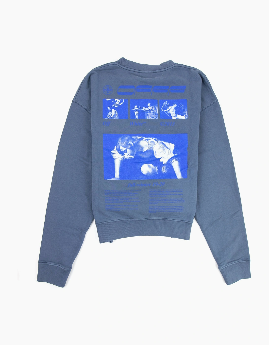 Off White Hardcore Caravaggio Oversized Sweatshirt Indigo Blue