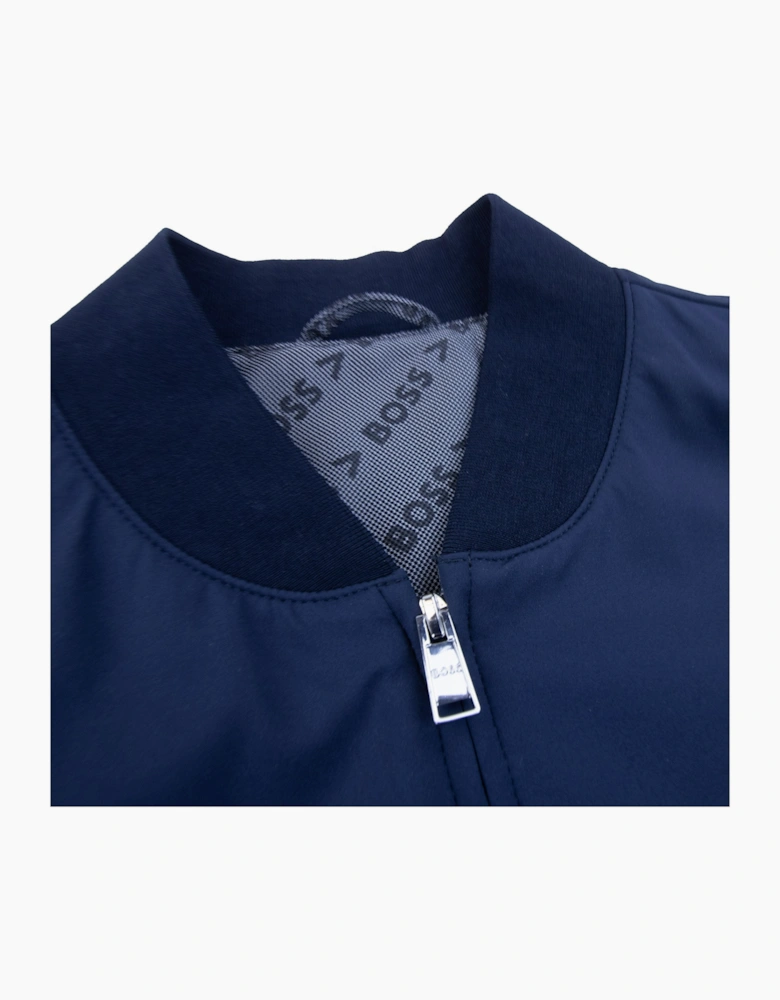 Hugo Boss Slim-fit Jacket In Performance-stretch Jersey Navy 404