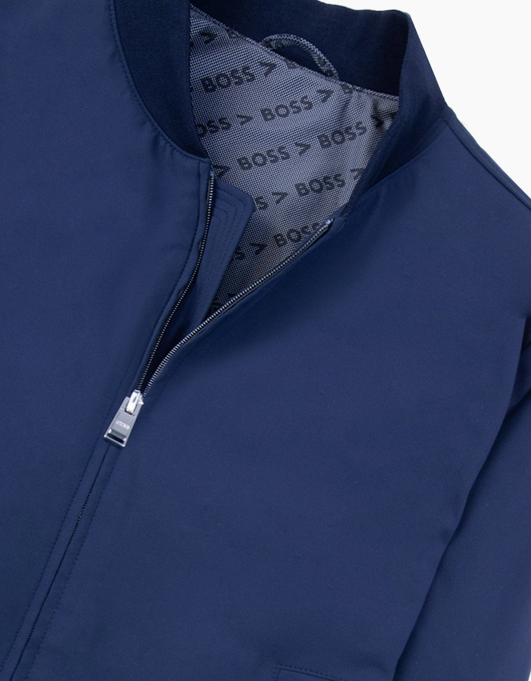 Hugo Boss Slim-fit Jacket In Performance-stretch Jersey Navy 404
