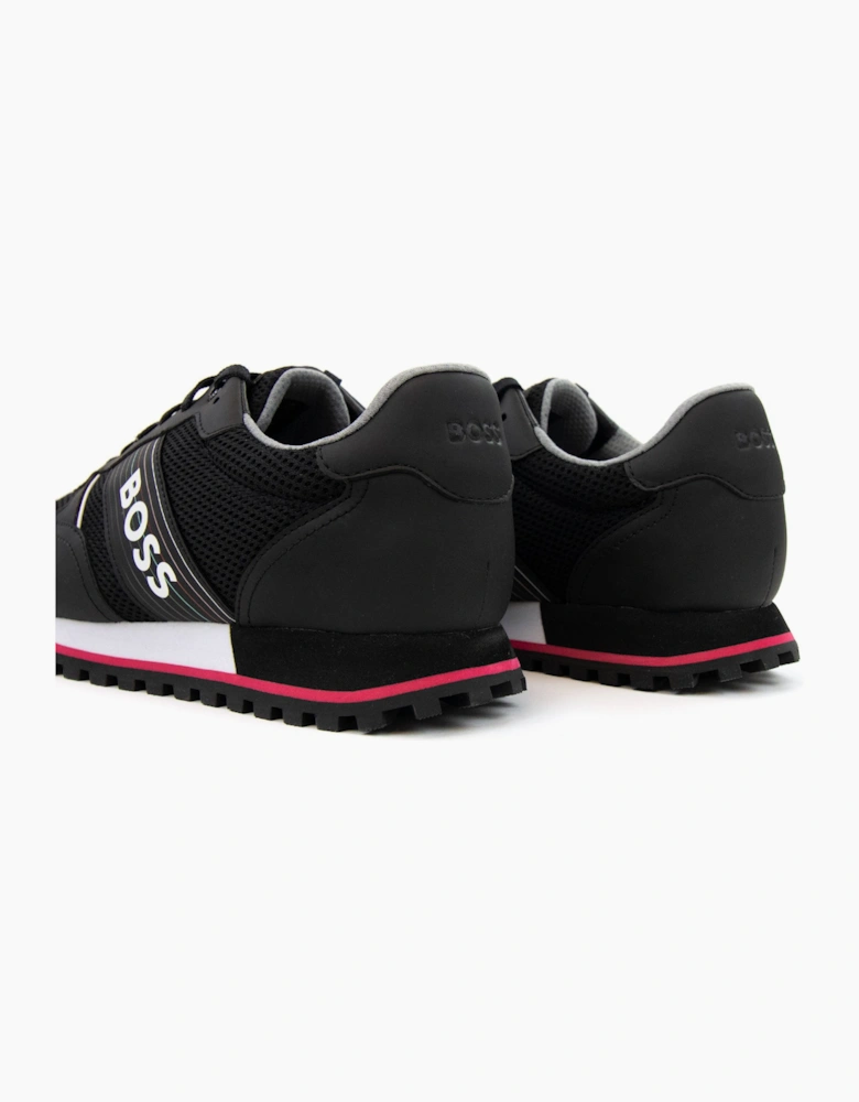 Hugo Boss Parkour Seasonal Logo Stripe Trainers Charcoal 016