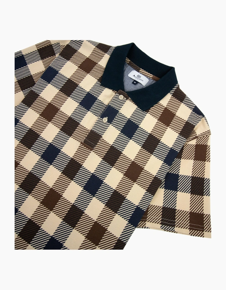 Aquascutum Active Macro Check Polo Navy 11