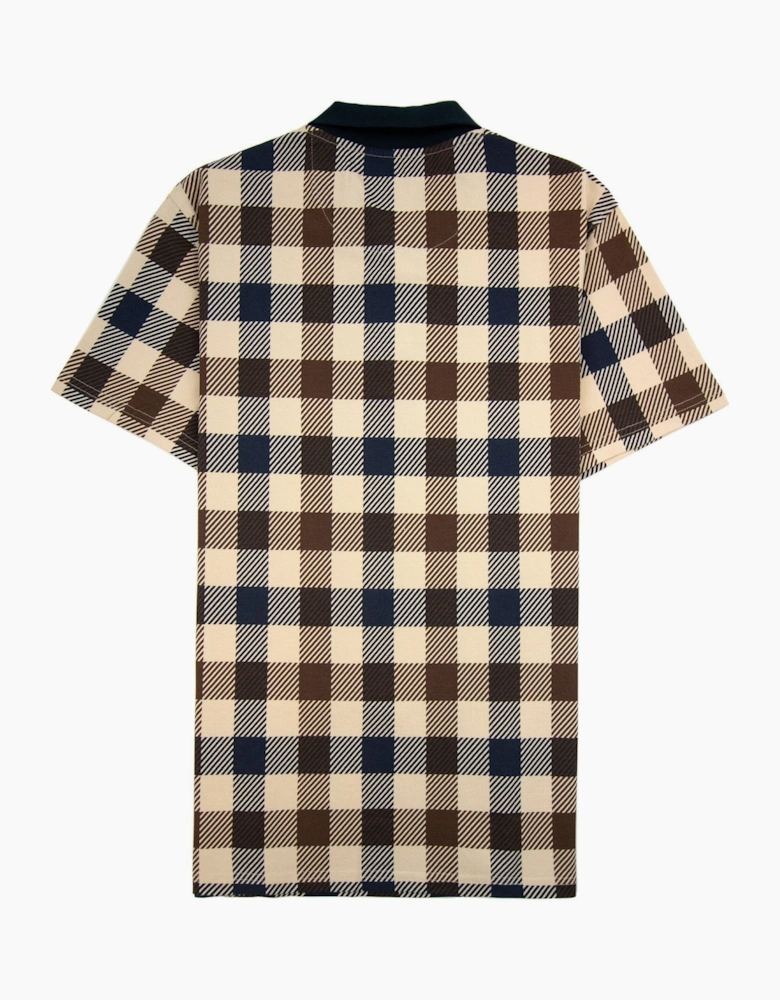 Aquascutum Active Macro Check Polo Navy 11