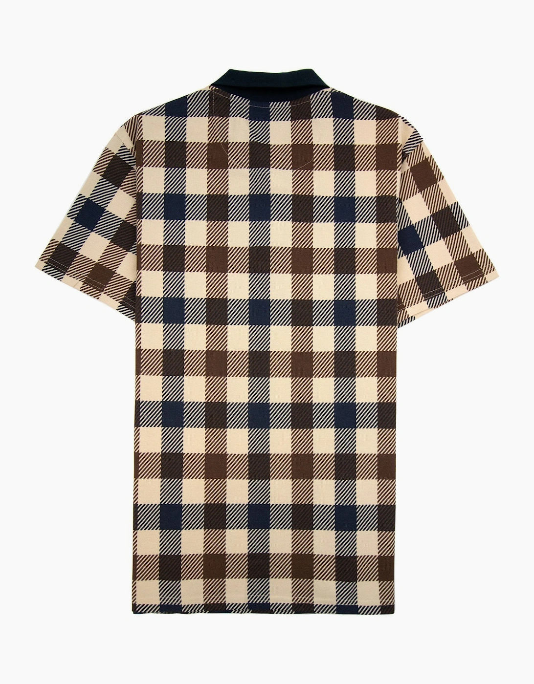 Aquascutum Active Macro Check Polo Navy 11
