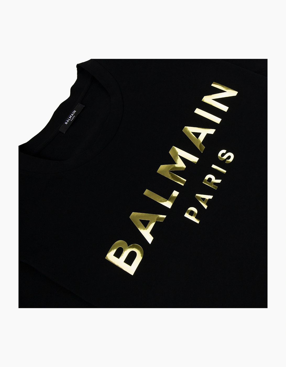 Balmain Metallic Logo T-Shirt Black