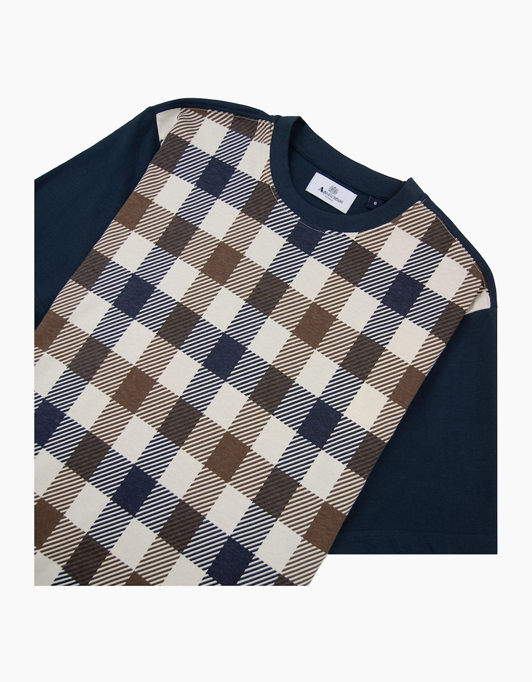 Aquascutum Macro Iconic Front T-shirt Navy 11