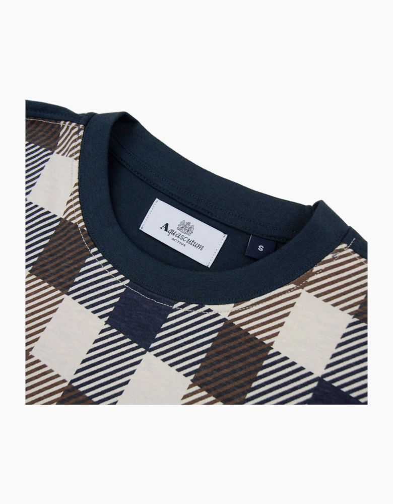 Aquascutum Macro Iconic Front T-shirt Navy 11