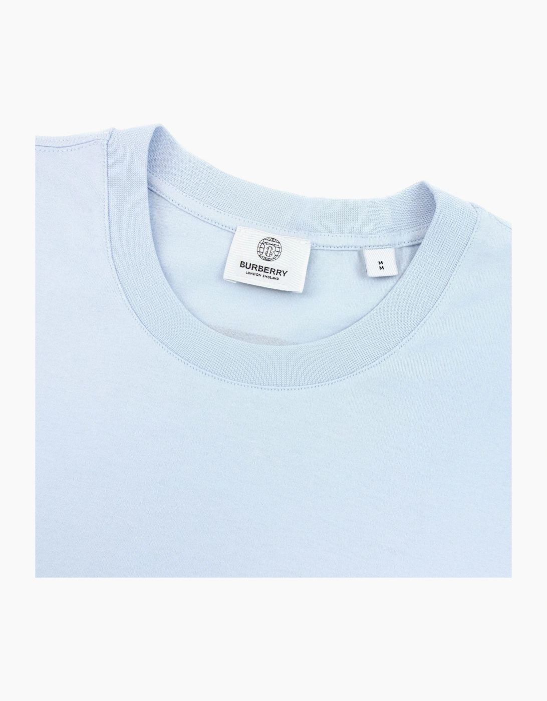 Burberry Back Monogram Motif Cotton Oversized T-shirt Sky Blue