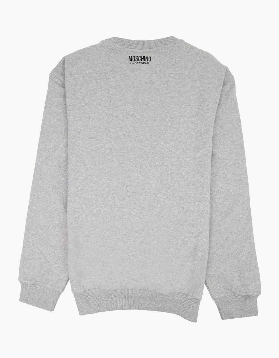 Moschino Underwear Tape Logo Crew Neck Sweatshirt Grey 0489