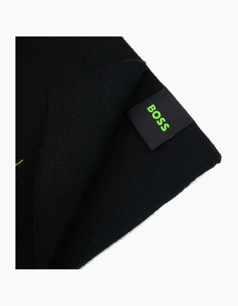 Hugo Boss Aride Logo Scarf Black 001