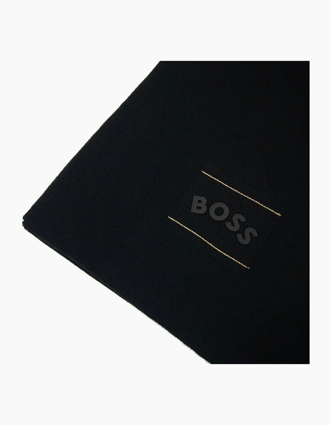 Hugo Boss Aride Logo Scarf Black 001