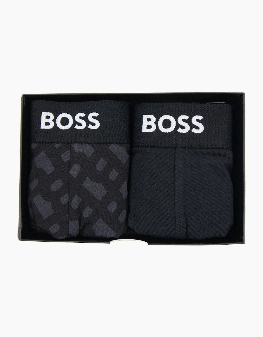 Hugo Boss Two Pack Of Boxer Briefs With Logo Waistbands Black 001