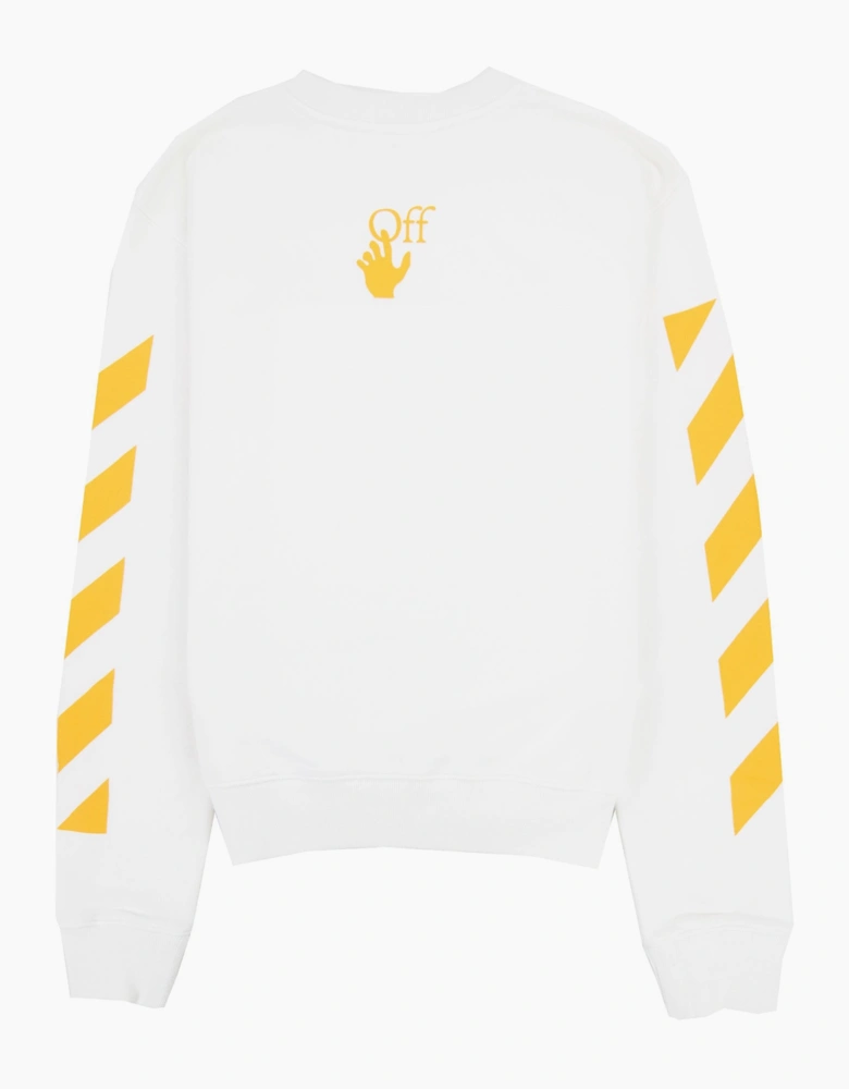 Off White Carav Painting Slim Crewneck Sweatshirt White Multi
